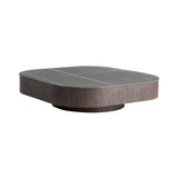 Neufs Brown Wood Coffee Table Marble Top