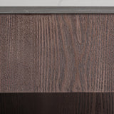 Neufs Brown Wood Coffee Table Marble Top