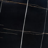 Neufs Brown Wood Coffee Table Marble Top