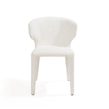 Vela Dining Chair - Chex Polar Bouclé