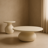 Rolo Side Table - Matte Beige