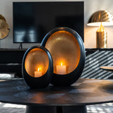Blax Black Wood Circular Coffee Table 110Ø by Richmond Interiors