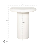 Bloomstone Light Eco Plaster Small Side Table by Richmond Interiors