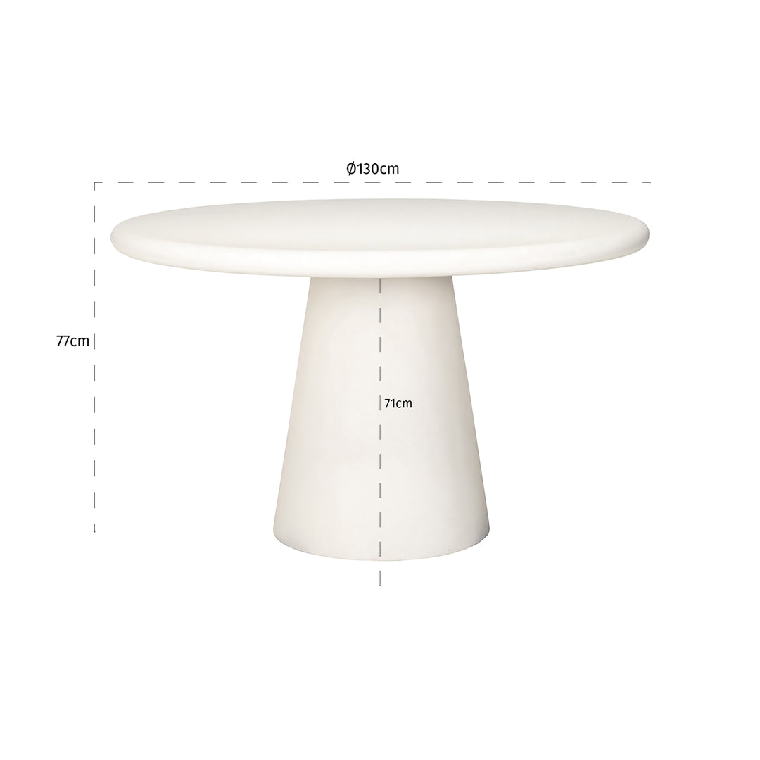 Bloomstone Light Eco Plaster Circular Dining Table by Richmond Interiors