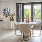 Bloomstone Light Eco Plaster Circular Dining Table by Richmond Interiors