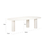 Bloomstone Light Eco Plaster Dining Table by Richmond Interiors