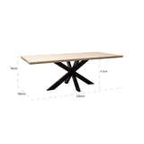 Avalon Rectangular Dining Table with Travertine Top & Bronze Base by Richmond Interiors