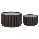 Vici Set of 2 Mango Wood Coffee Tables by Richmond Interiors