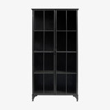 Downtown Iron 2 Door Narrow Cabinet in Black by Nordal