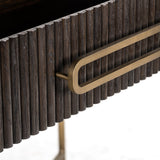 Luxor Brown Wood Ribbed Console Table by Richmond Interiors