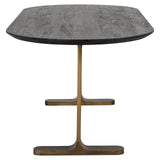 Revelin Mango Wood Oval Dining Table with Iron Legs by Richmond Interiors