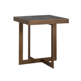 Cambon Square End Table with Black Oak Wood Top by Richmond Interiors