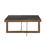 Cambon Square Coffee Table with Black Oak Wood Top by Richmond Interiors