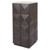 Claremont Dark Brown Oak Wood Pedestal