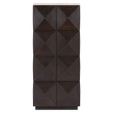 Claremont Dark Brown Oak Wood Pedestal