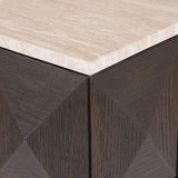 Claremont Dark Brown Oak Wood Pedestal