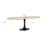 Hampton Oval Dining Table with Travertine Top by Richmond Interiors