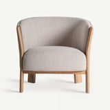 Nara Armchair in Beige Oak Wood