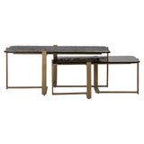 Sterling Set of 2 Coffee Tables with Glass Tops by Richmond Interiors