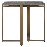 Sterling Side Table with Glass Top and Gold Metal Base by Richmond Interiors