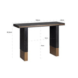 Hunter Black Rustic Console Table with Gold Accents by Richmond Interiors