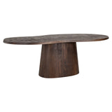 Odile Dark Brown Mango Wood Oval Dining Table by Richmond Interiors
