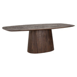 Alix Danish Oval Brown Mango Wood Dining Table by Richmond Interiors