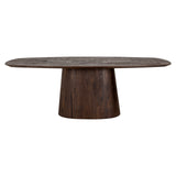 Alix Danish Oval Brown Mango Wood Dining Table by Richmond Interiors
