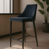 Alain Bar Stool - Essence Grey Velvet