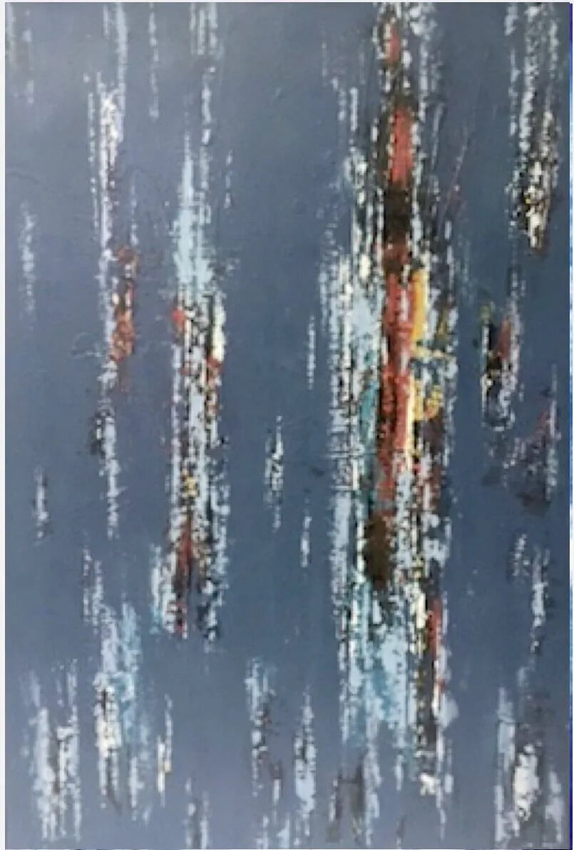 Abstract Amber Rain Painting