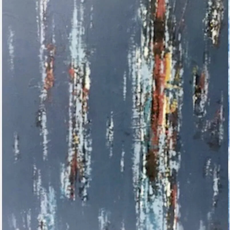 Abstract Amber Rain Painting