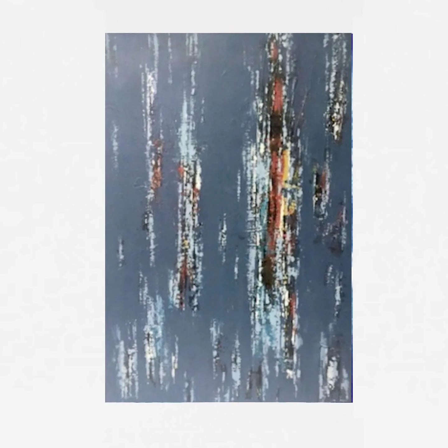 Abstract Amber Rain Painting