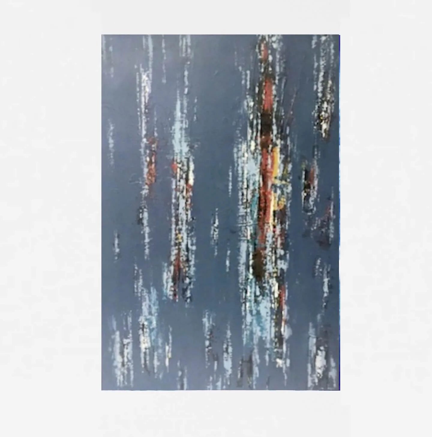 Abstract Amber Rain Painting
