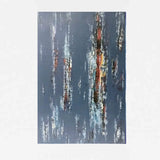 Abstract Amber Rain Painting