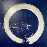 Abstract White Circle Painting