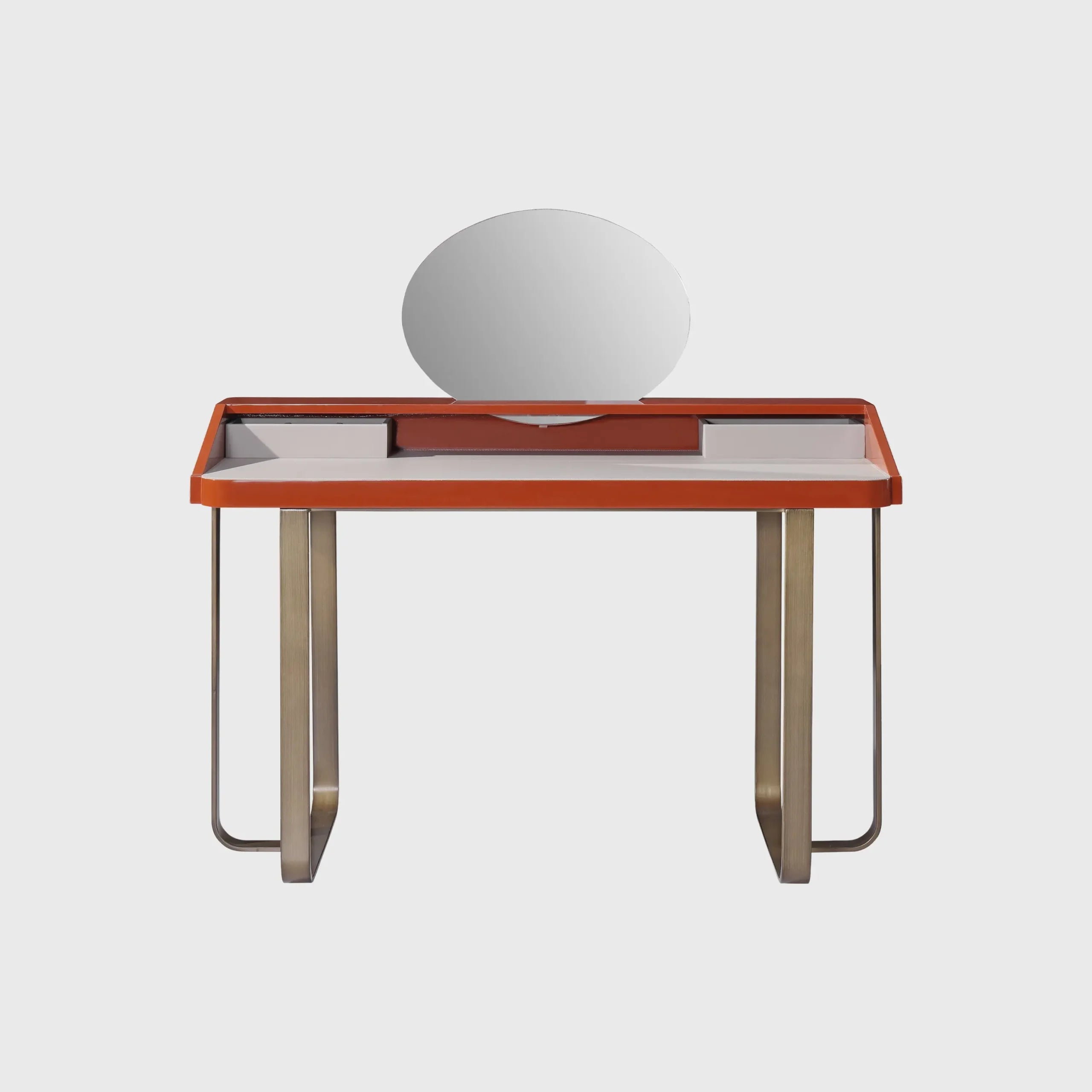 Anson Orange Leather Dressing Table