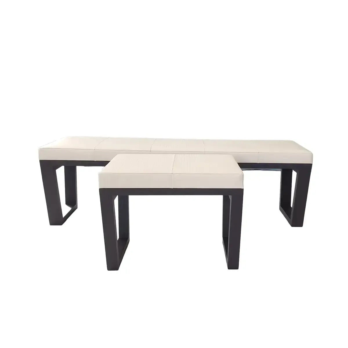 Arlington Stool Woven Pumice Leather