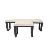 Arlington Stool Woven Pumice Leather