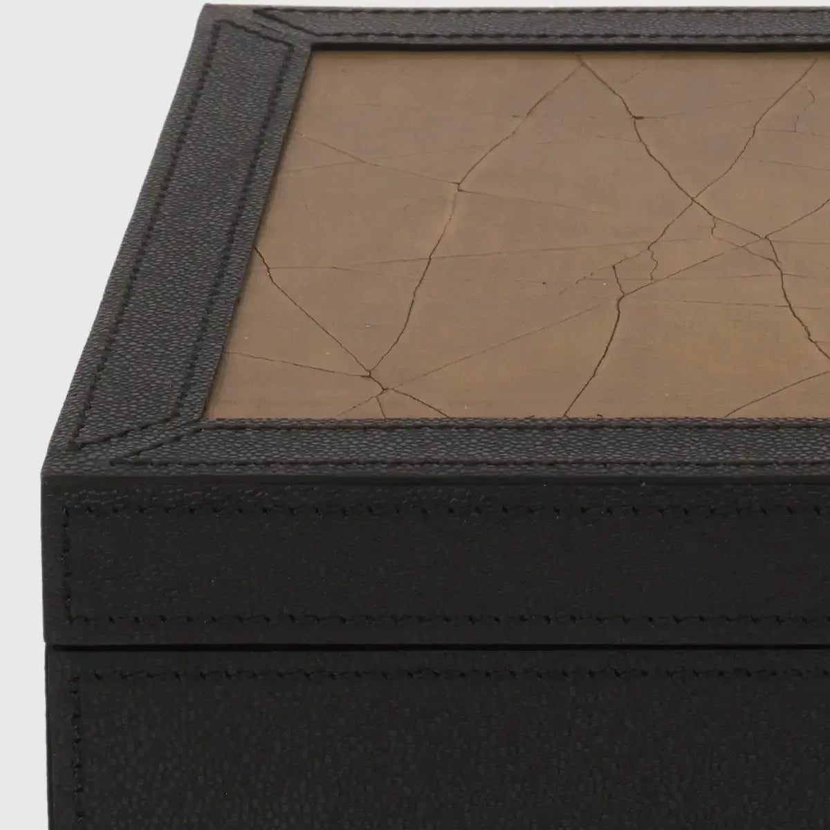 Arno Box Black Leather