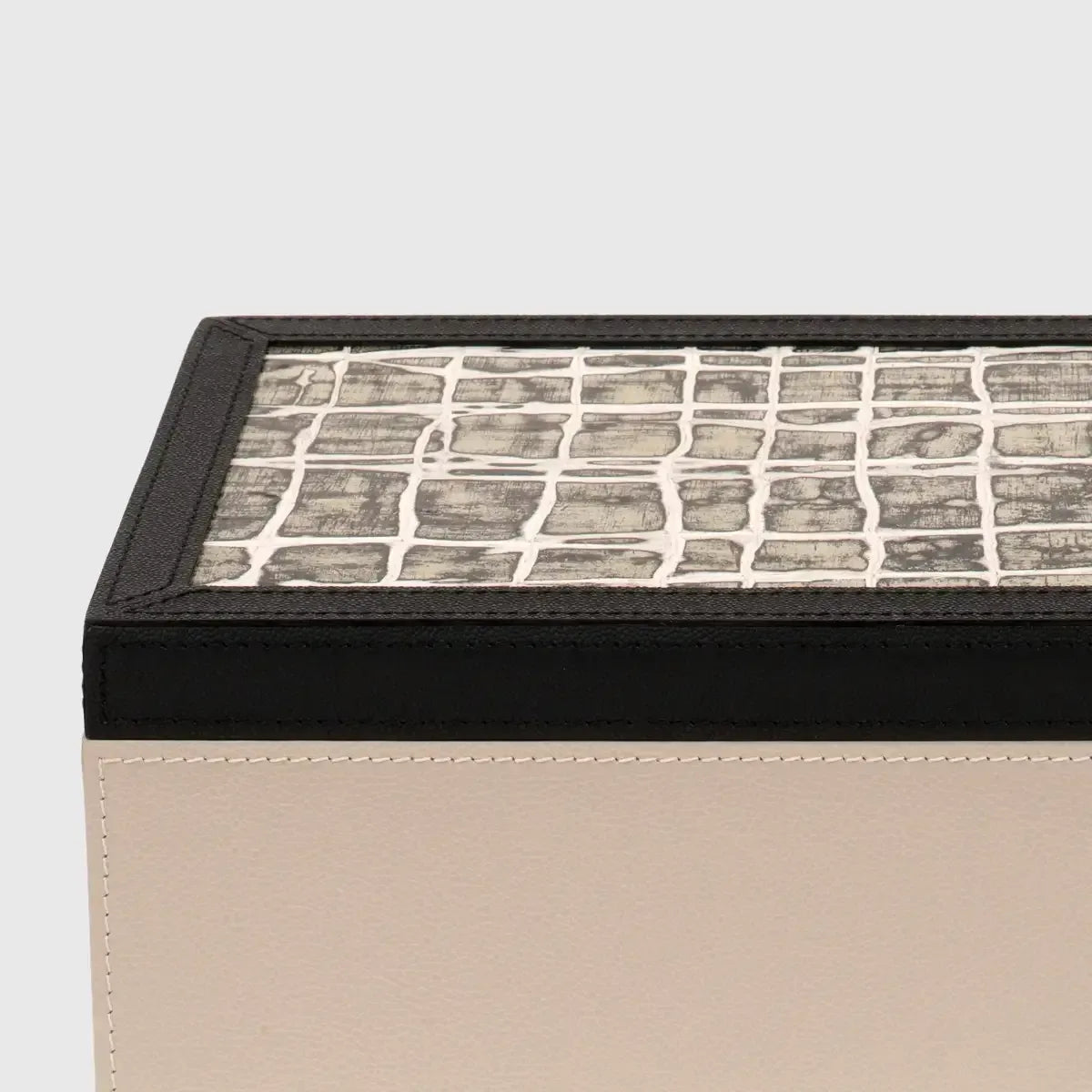Arno Box Pumice Leather with Gesso Effect Lid