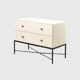 Arun Chest Bronze 2 Drawer Pumice Leather