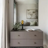 Arun Chest Bronze 2 Drawer Putty Leather