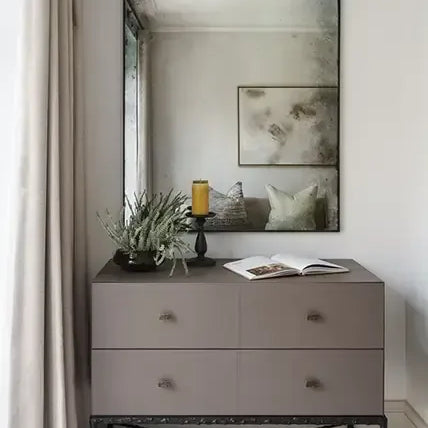 Arun Chest Bronze 2 Drawer Putty Leather