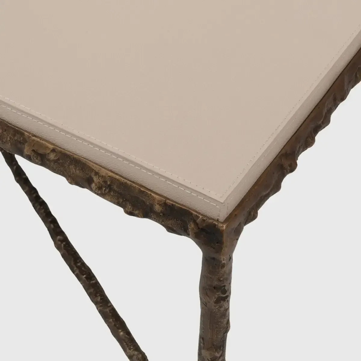 Arun Coffee Table Bronze Dorato Pumice Leather