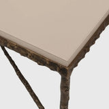 Arun Coffee Table Bronze Dorato Pumice Leather