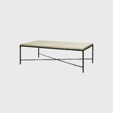 Arun Coffee Table Bronze French Grey Leather