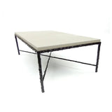 Arun Coffee Table Bronze French Grey Leather