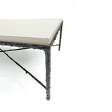 Arun Coffee Table Bronze French Grey Leather