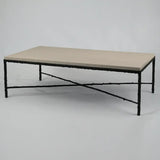 Arun Coffee Table Bronze Pumice Leather