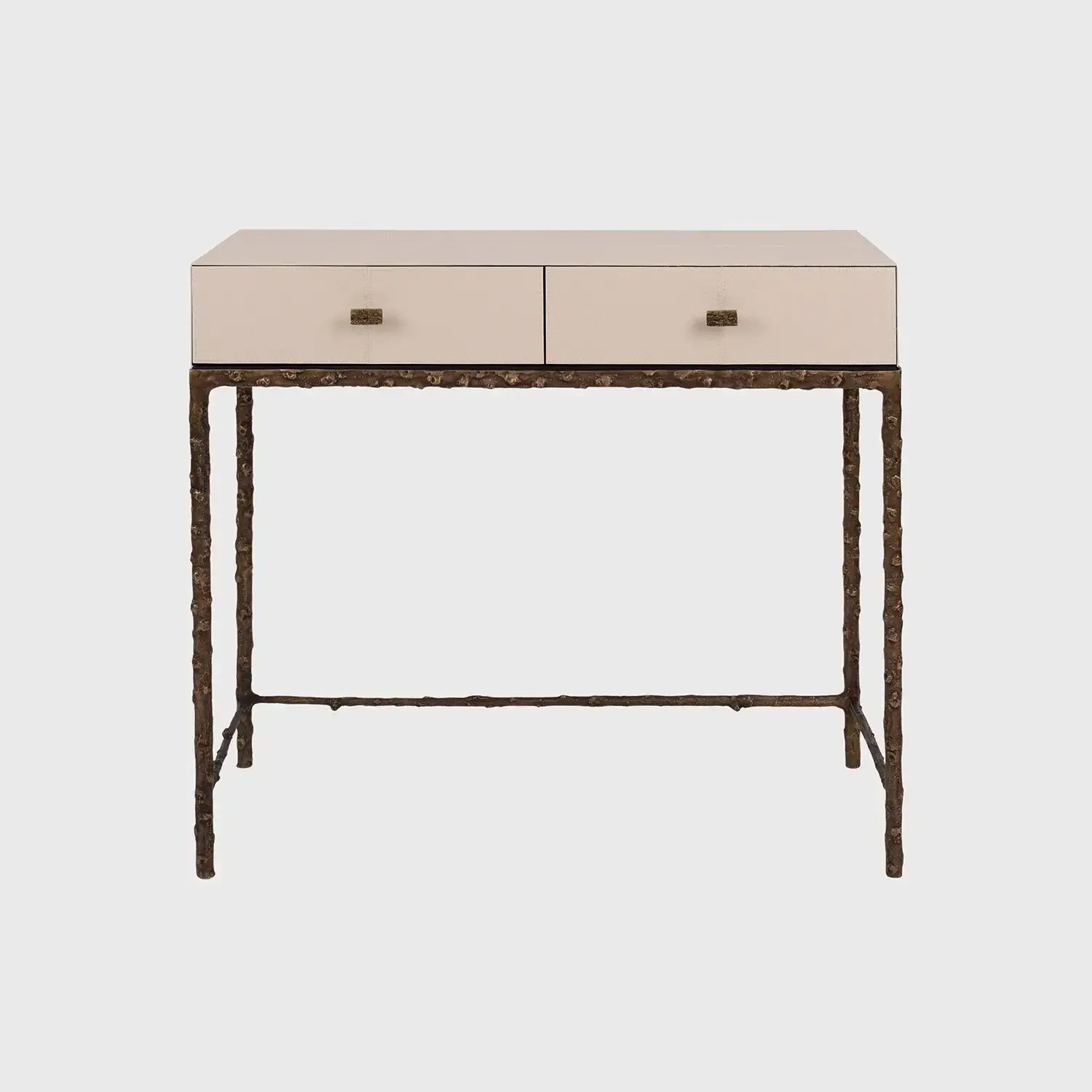 Arun Desk Bronze Dorato Pumice Leather